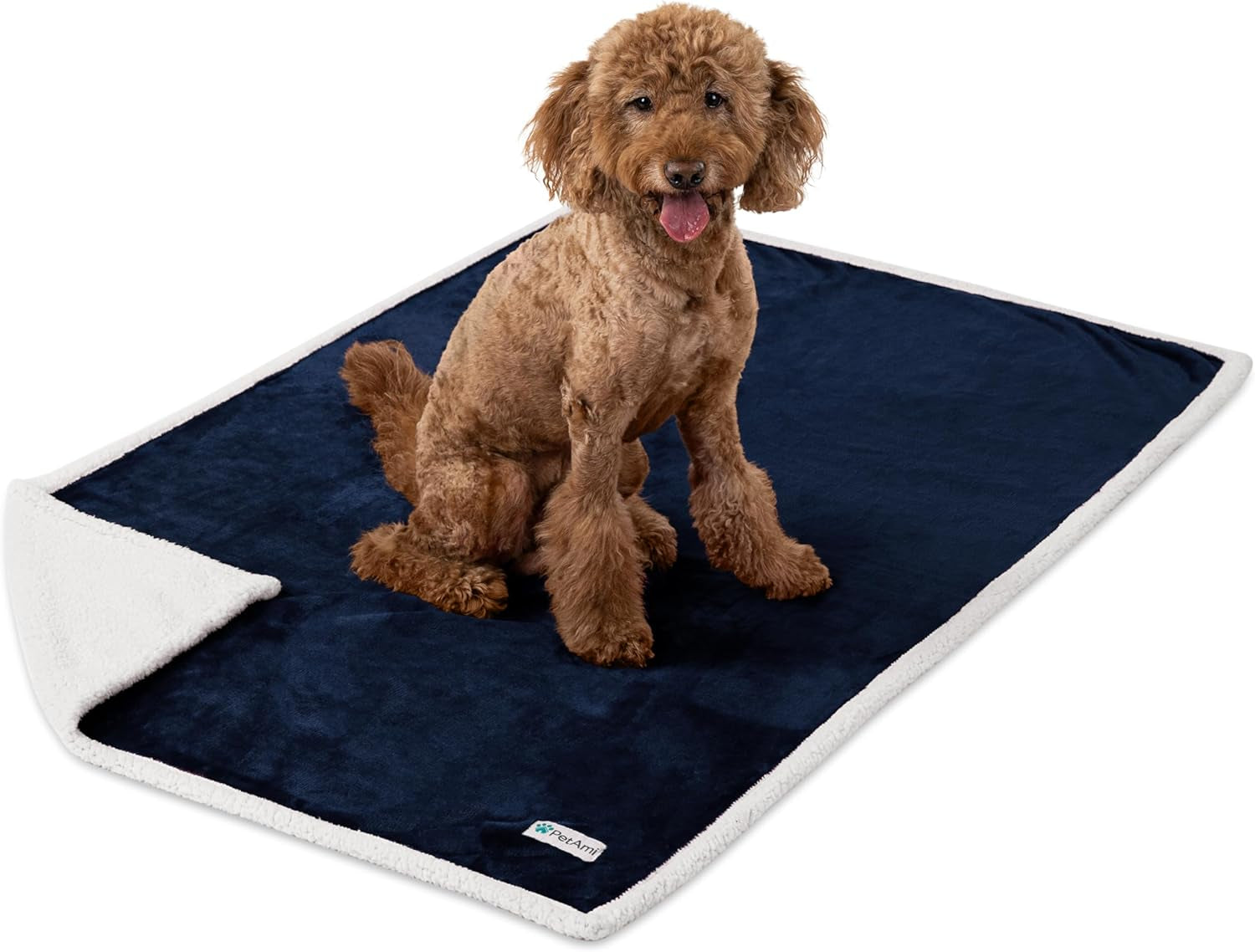 Waterproof Dog Blanket for Queen Bed Large XL Dog Throw for Couch Cover Leakproof Furniture Protection, Sherpa Fleece, Reversible Soft Washable 90X90 Light Gray
