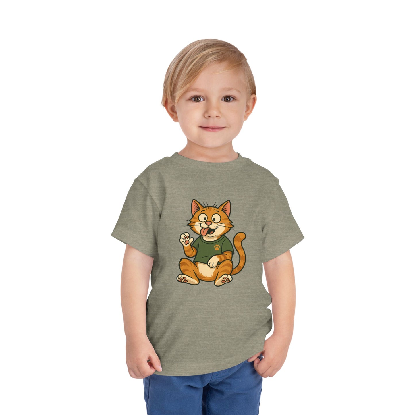 Goofy Cat Toddler Tee