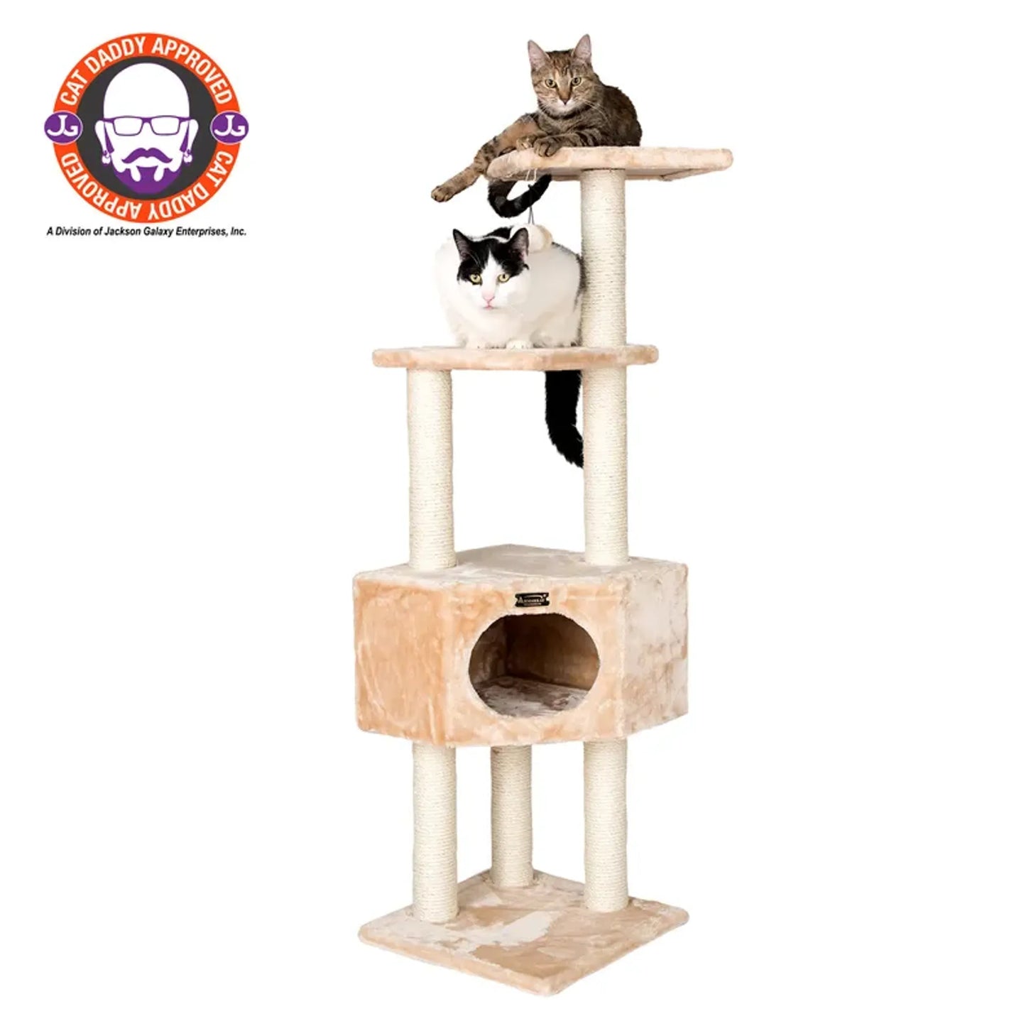 Real Wood 3 Tier Cat Tree Scratch