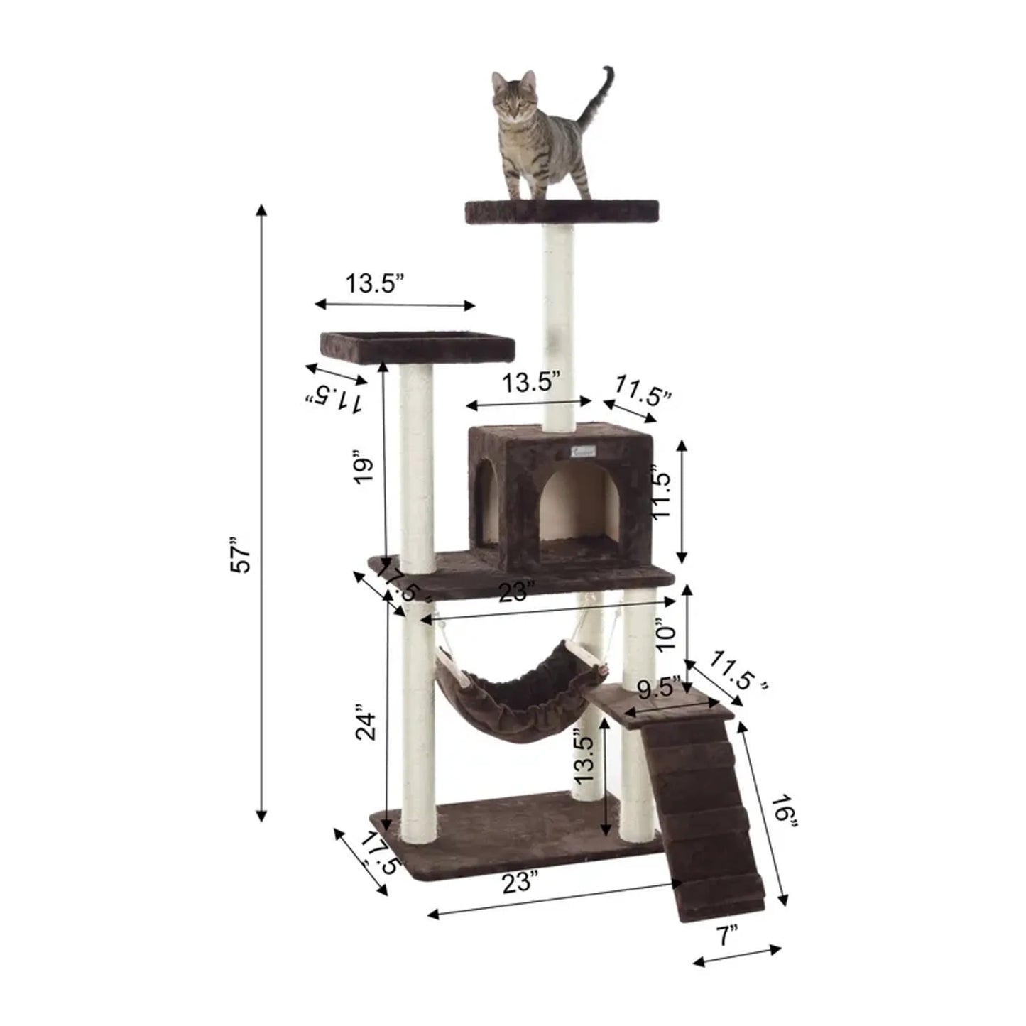 Cat Tree Real Wood Climber With Four Levels