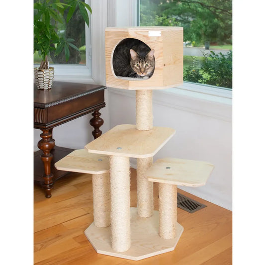 Solid Wood Cat Tree