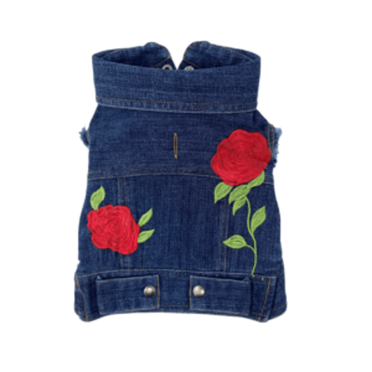 Rose Embroidered Vest