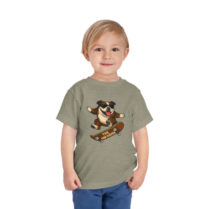 Skateboarding Dog Toddler Tee