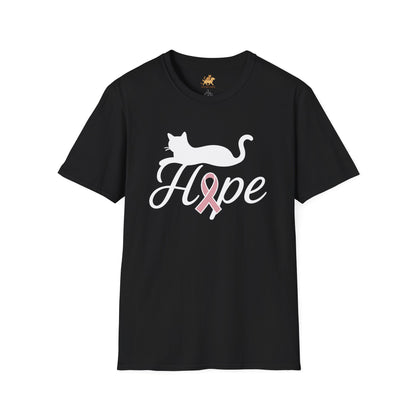 Hope Cat Breast Cancer Awareness T-Shirt