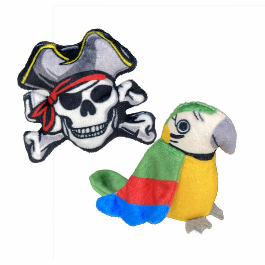 Pirate Skull and Parrot Cat Toy
