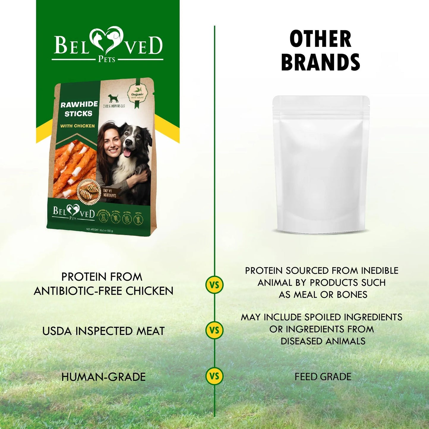 Dog Rawhide Sticks Wrapped with Chicken