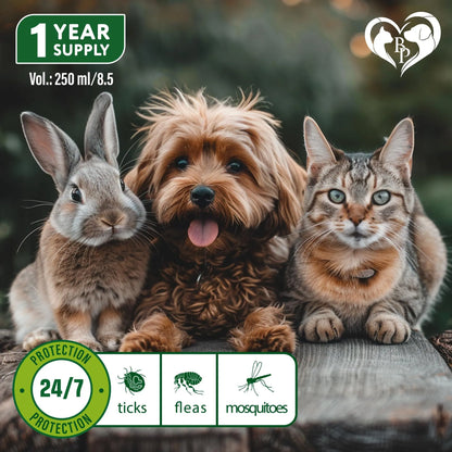 Natural Flea and Tick Home Spray for Dogs Cats & Ferret Mosquito Bug Repellent & Carpet Flea Killer Pet Pest Control & House Flea Treatment Indoor Org