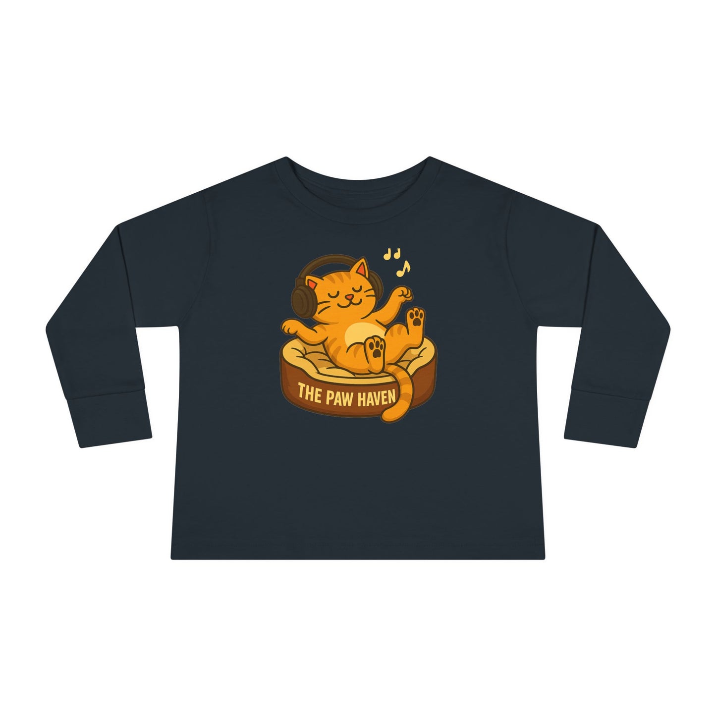 Jamming Cat Toddler Long Sleeve Tee