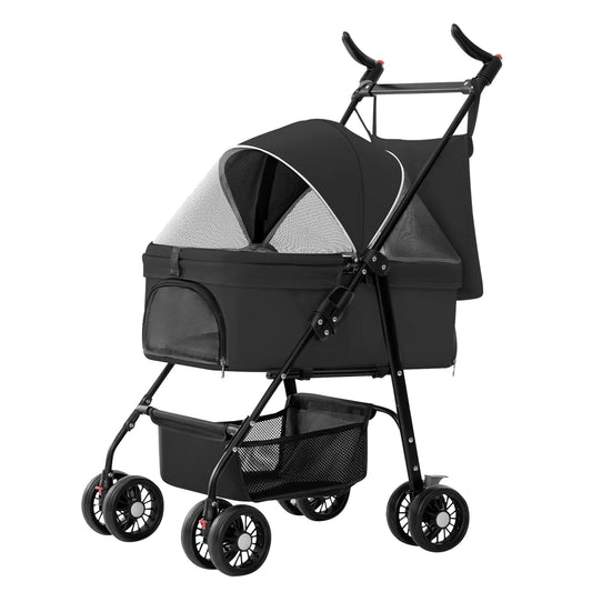 Pet Stroller Foldable Carrier Strolling Cart Travel