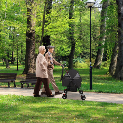 Pet Stroller Foldable Carrier Strolling Cart Travel