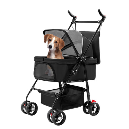 Pet Stroller Foldable Carrier Strolling Cart Travel