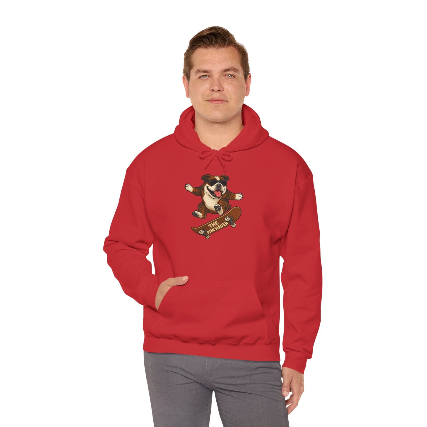 Skateboarding Bulldog Hoodie Sweatshirt