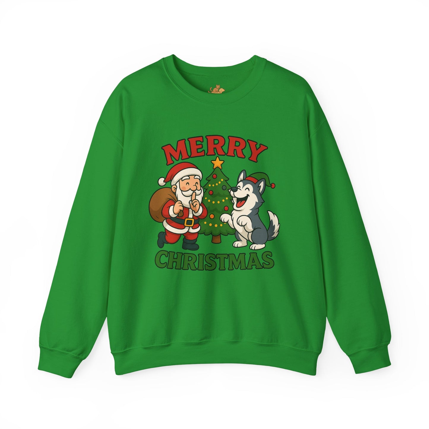 Santa & Husky Holiday Crewneck