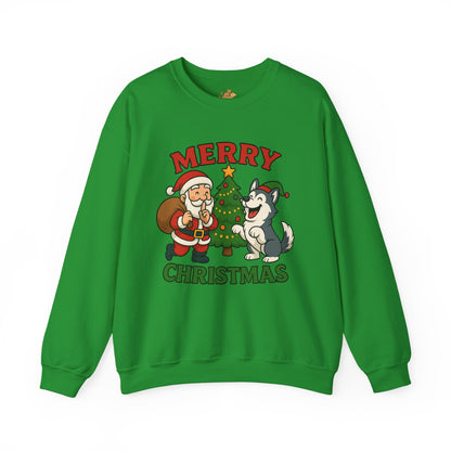 Santa & Husky Holiday Crewneck