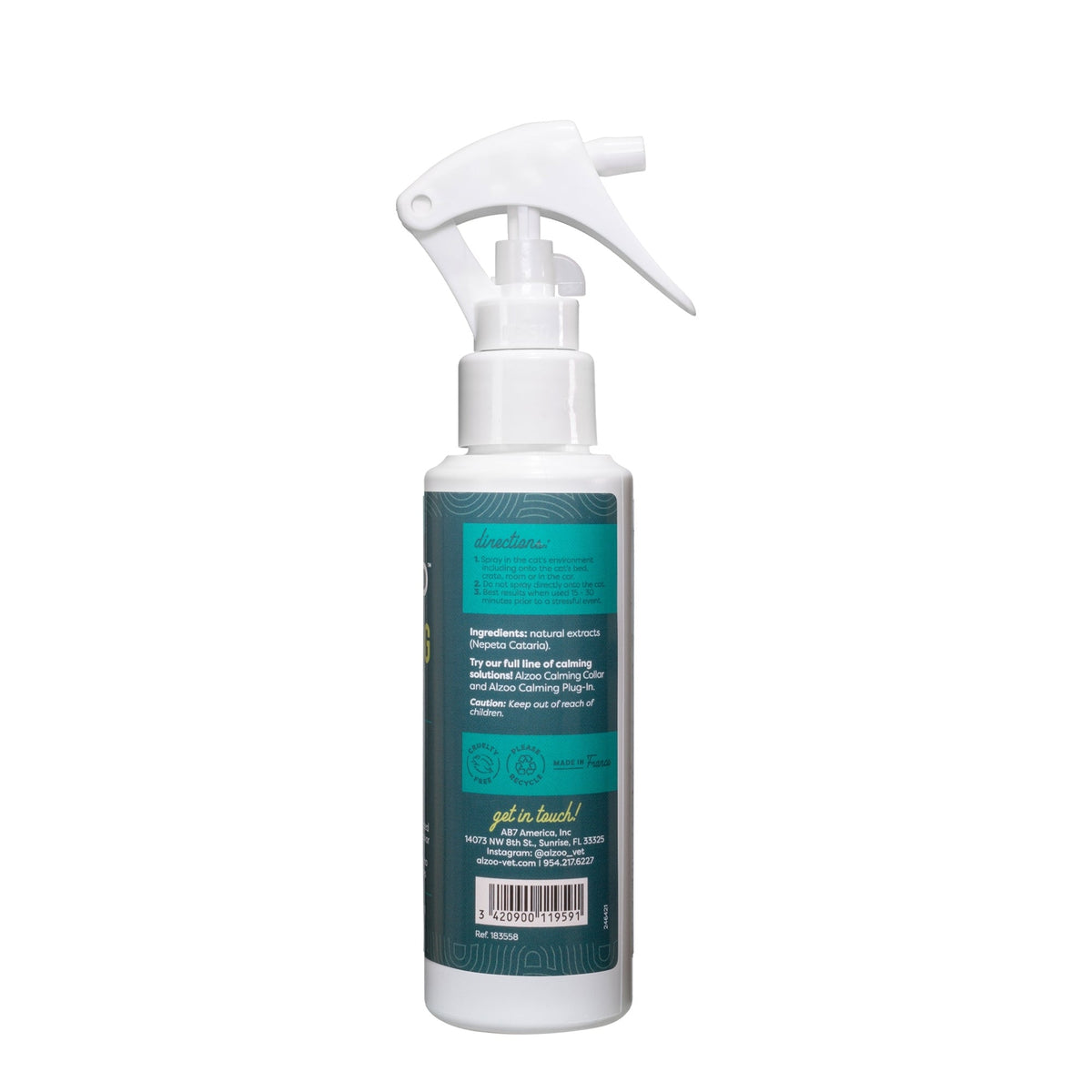 Alzoo Plant-Based Calming Spray Cat 3.4oz.