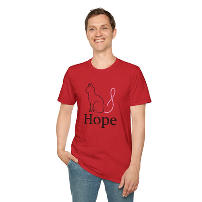 Hope Cat Breast Cancer awareness  T-Shirt