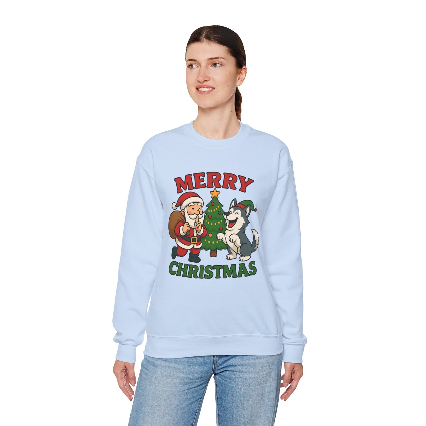 Santa & Husky Holiday Crewneck