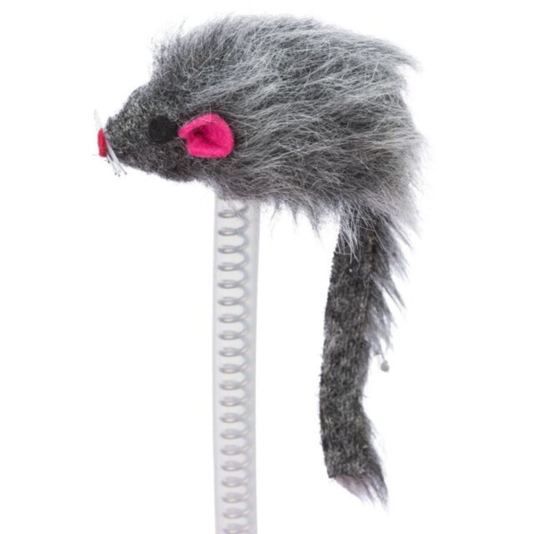 Trixie Cat Activity Crazy Circle With Plush Mouse Pink Default Title
