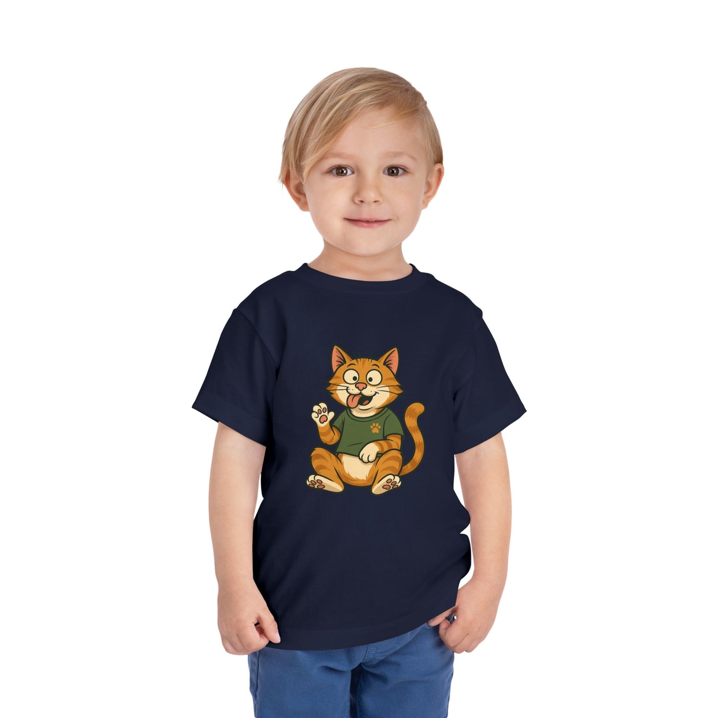 Goofy Cat Toddler Tee