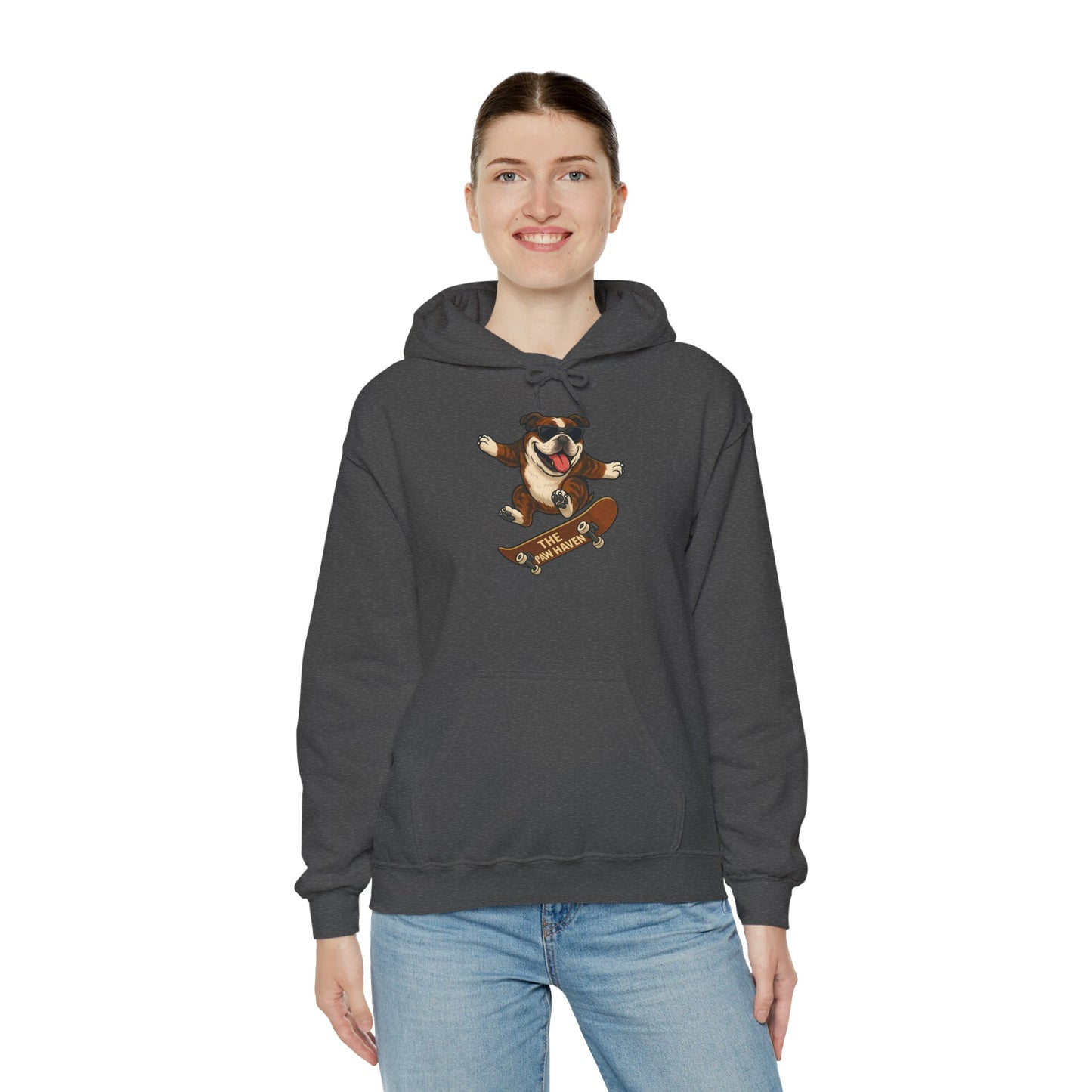 Skateboarding Bulldog Hoodie Sweatshirt