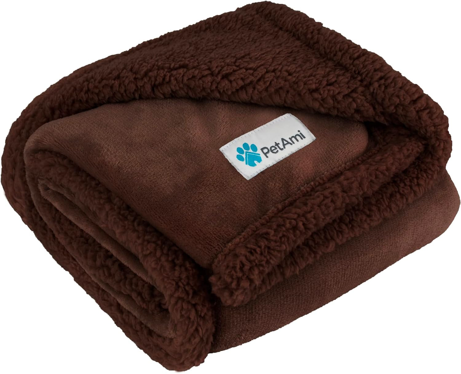 Waterproof Dog Blanket for Queen Bed Large XL Dog Throw for Couch Cover Leakproof Furniture Protection, Sherpa Fleece, Reversible Soft Washable 90X90 Light Gray
