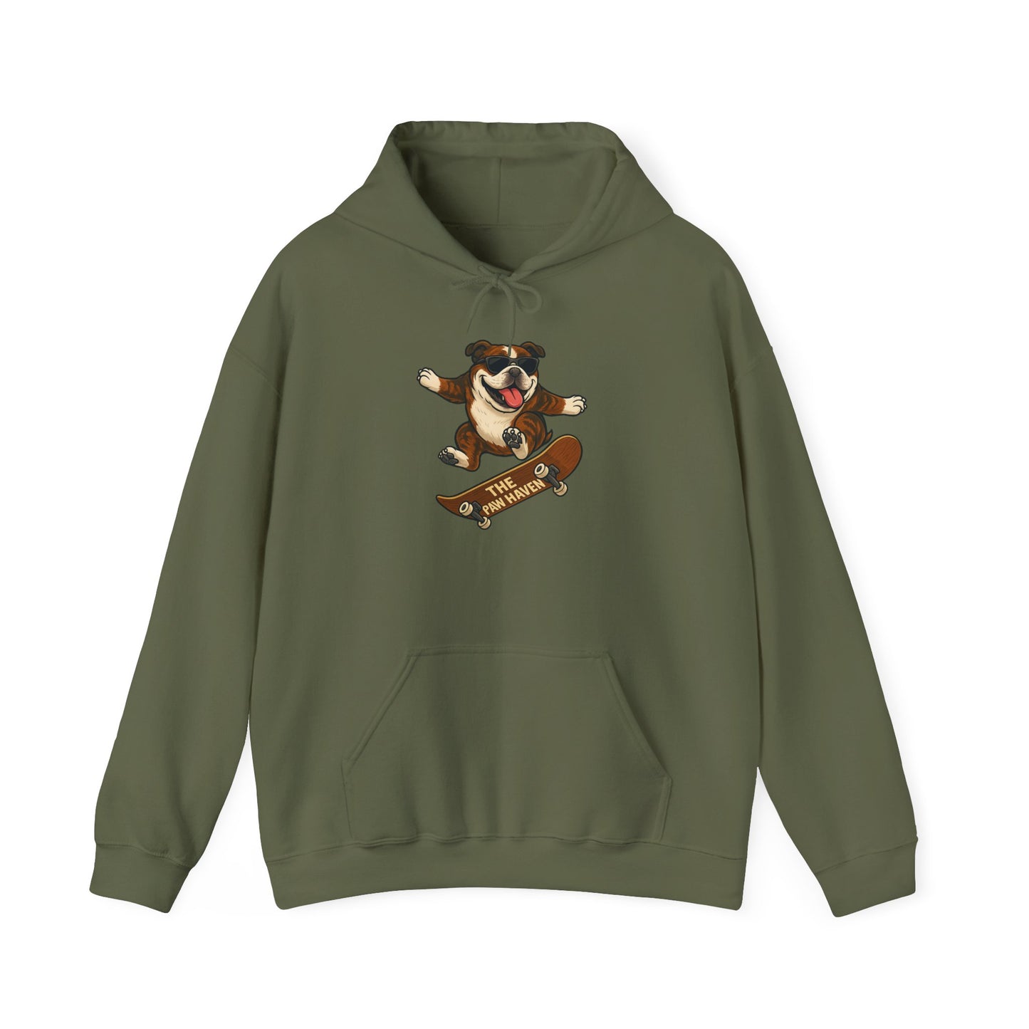 Skateboarding Bulldog Hoodie Sweatshirt