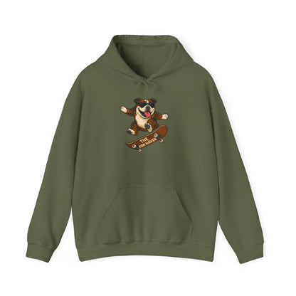 Skateboarding Bulldog Hoodie Sweatshirt