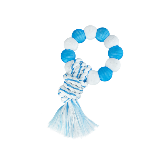 Multipet Canine Clean™ Small Dogs Peppermint Nubby Ring with Rope 6inch