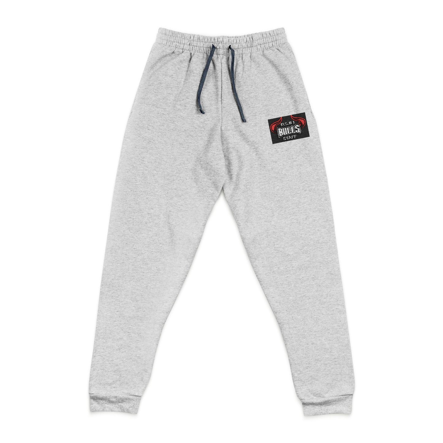 Embroidered 'Shock' Patch Joggers — Grey Casual Athletic Sweatpants