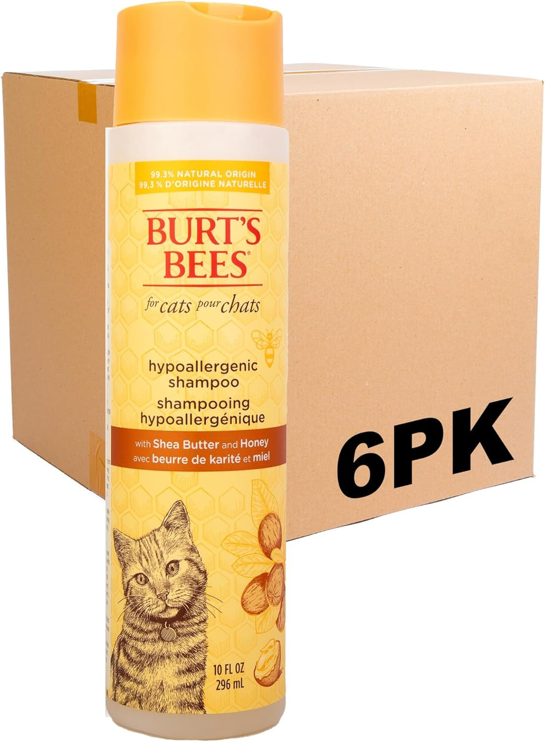 Hypoallergenic Shampoo for Cats with Shea Butter and Honey, 2Pk, 99.7% Natural Origin Formulas, Pet Shampoo for Cats, Gentle Cat Shampoo, Cat Shampoo for Itchy Skin, 2Pk, 10 Oz