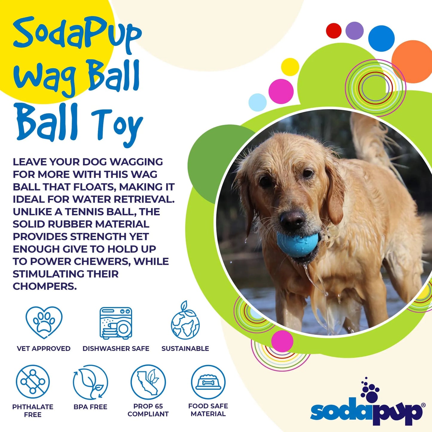 Wag Ball Ultra Durable Chew Toy