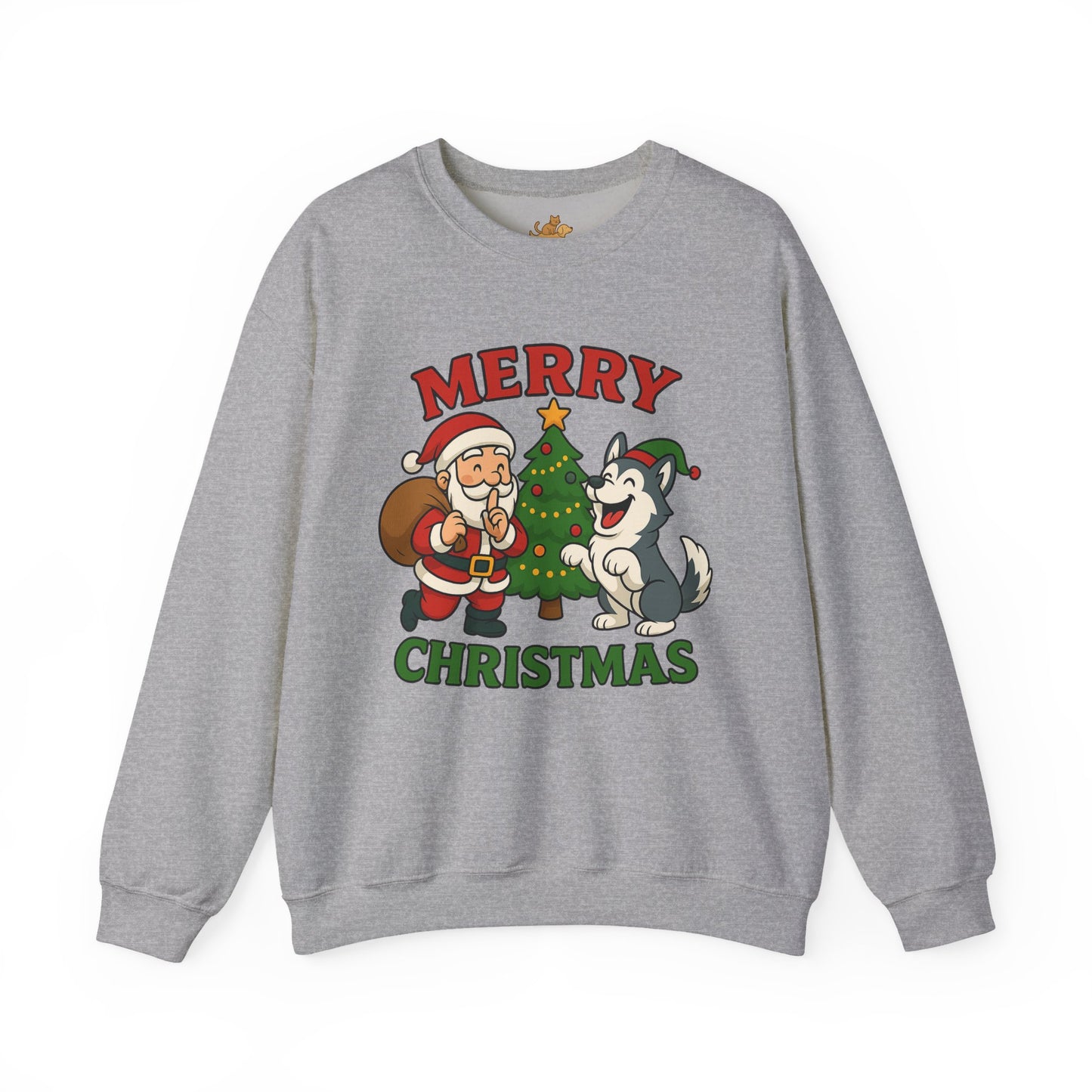 Santa & Husky Holiday Crewneck
