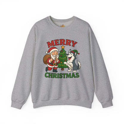 Santa & Husky Holiday Crewneck