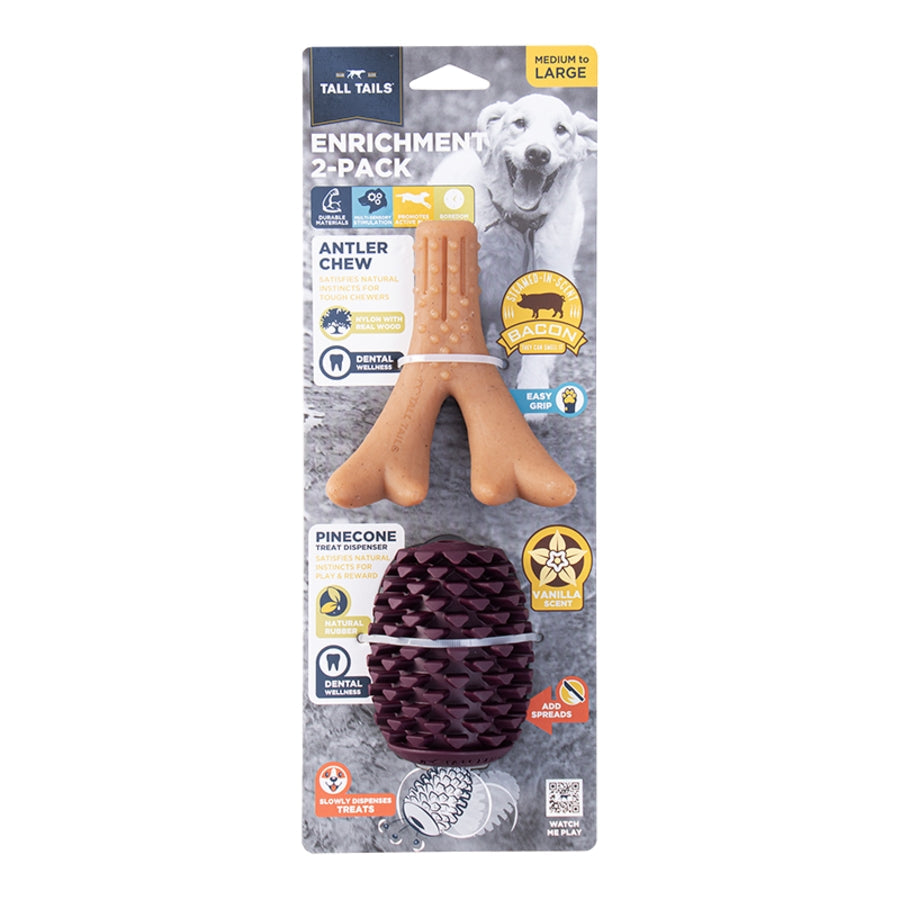 Tall Tails Dog Enrichment Antler & Pinecone 15 Inches