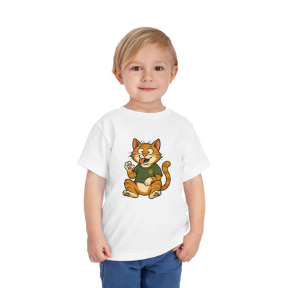 Goofy Cat Toddler Tee