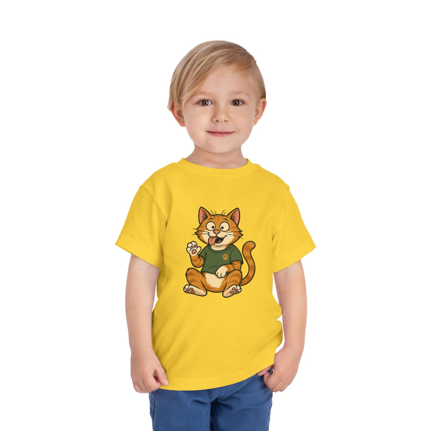 Goofy Cat Toddler Tee