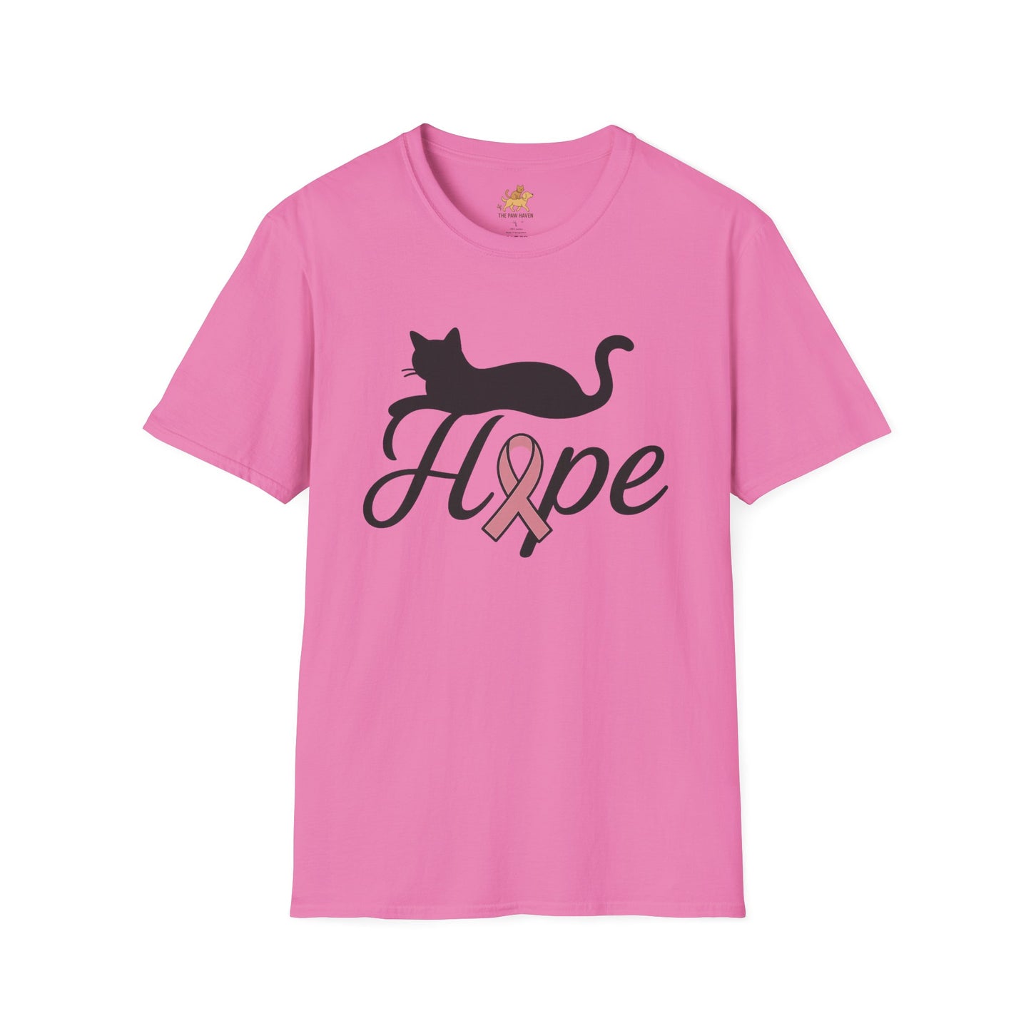 Hope Cat Breast Cancer Awareness T-Shirt
