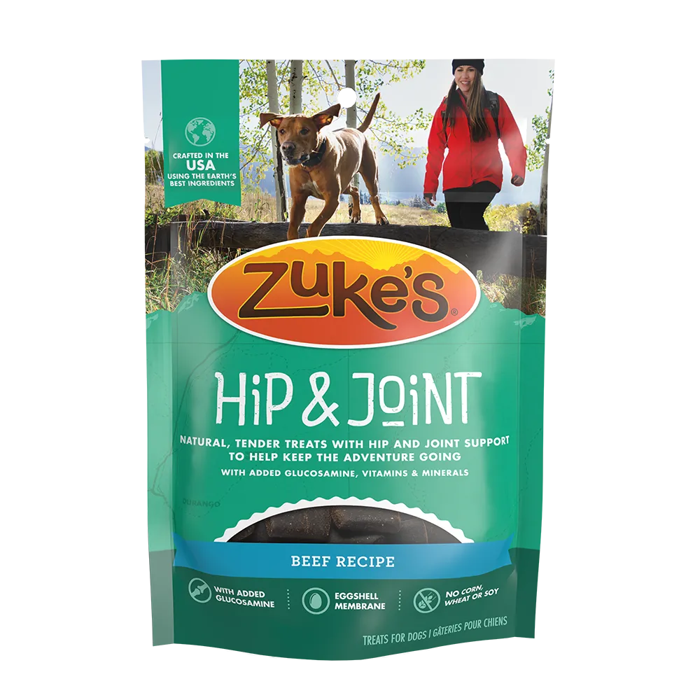 Zuke's Dog Hip & Joint Beef Recipe Treats 6oz.