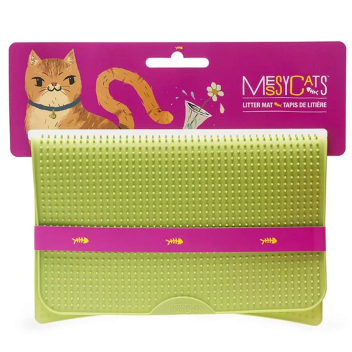 Messy Mutts Cat Litter Mat Green