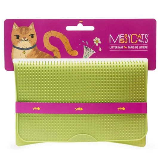 Messy Mutts Cat Litter Mat Green