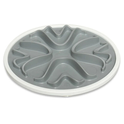 Messy Mutts Cat Interactive Feeder Gray 6 Inches