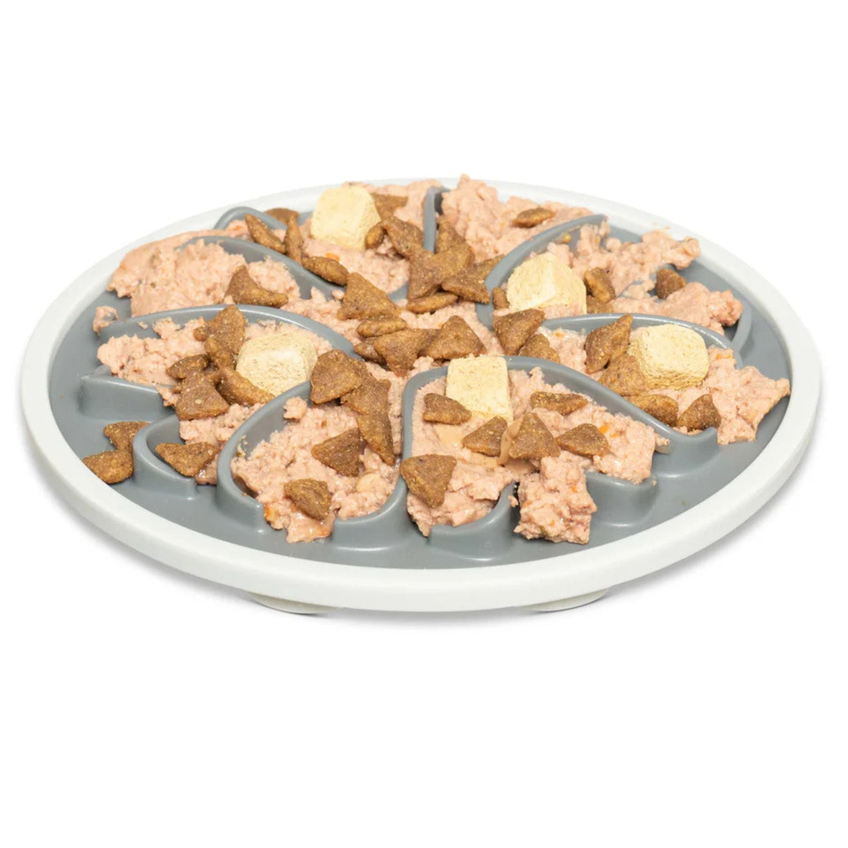 Messy Mutts Cat Interactive Feeder Gray 6 Inches
