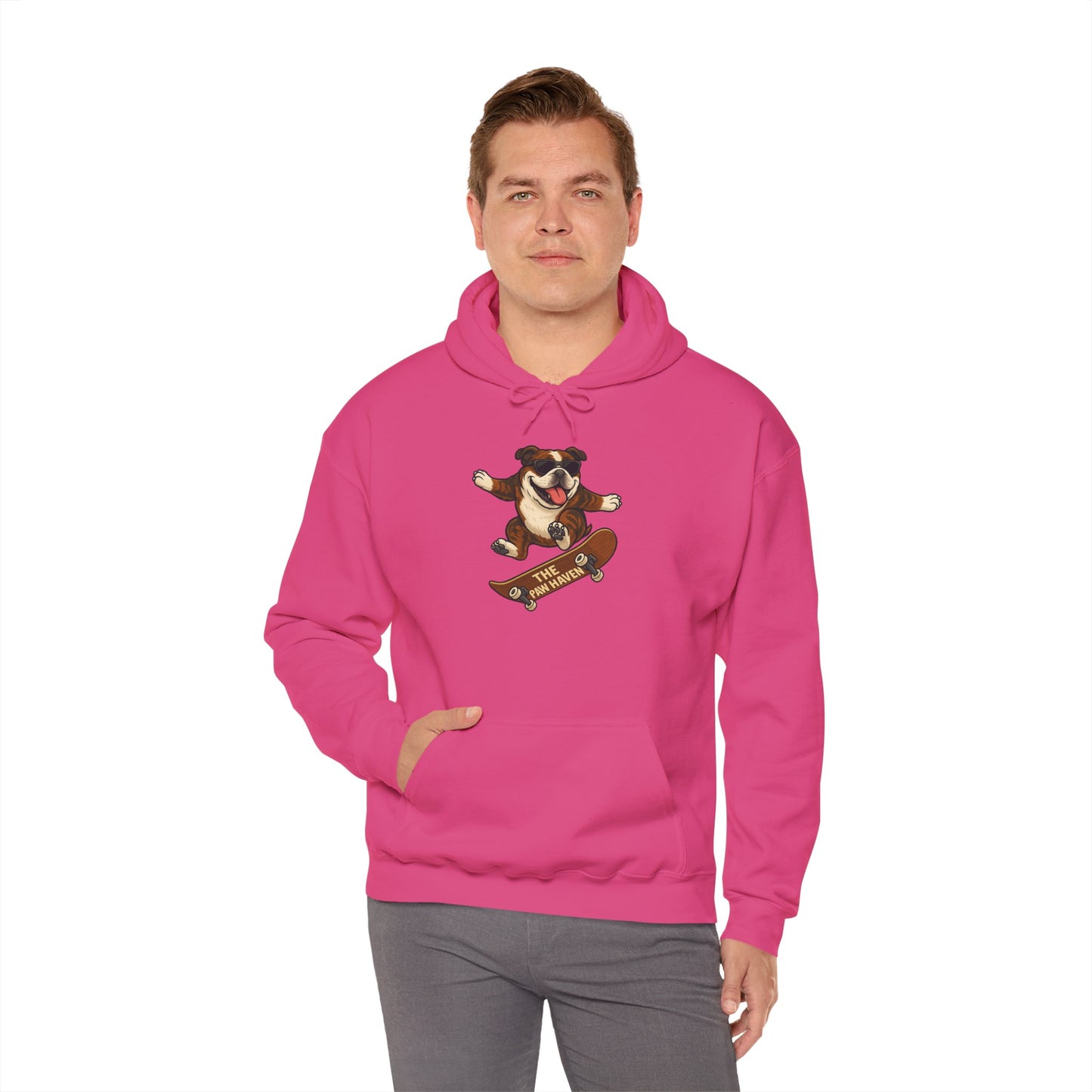 Skateboarding Bulldog Hoodie Sweatshirt
