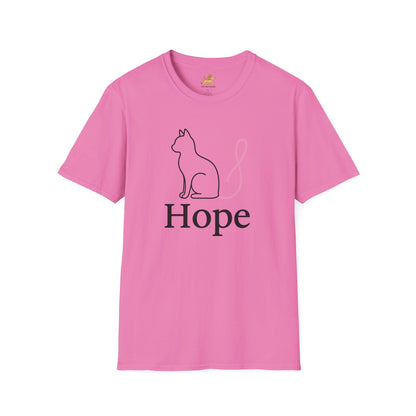 Hope Cat Breast Cancer awareness  T-Shirt