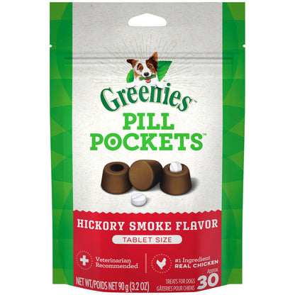 Greenies Pill Pockets for Tablets Hickory Smoke, 1ea/30 ct, 3.2 oz