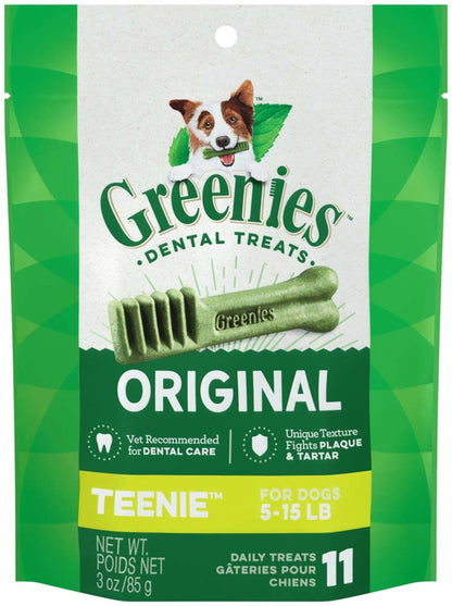Greenies Original Dog Dental Treat 3 Oz, 11 Ct, Teenie
