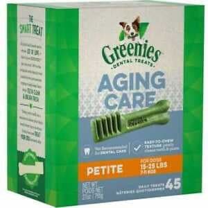 Greenies Aging Care Dog Dental Treats Petite 1ea/27 oz, 45 ct