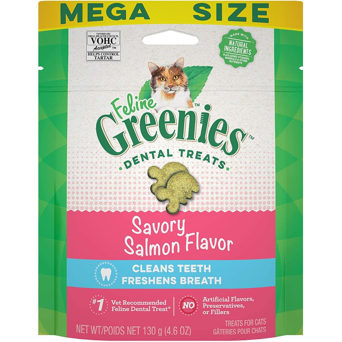 Greenies Feline Dental Treat Floorstand Display Variety (Chicken, Salmon) 1ea/4.6 oz, 36 ct