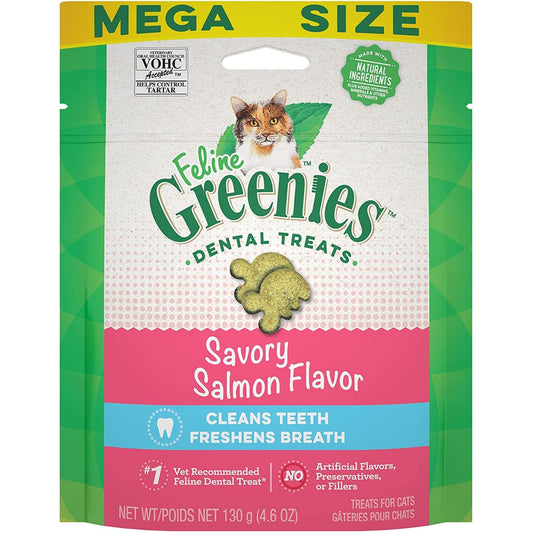 Greenies Feline Dental Treat Floorstand Display Variety (Chicken, Salmon) 1ea/4.6 oz, 36 ct
