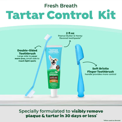 Fresh Breath By Tropiclean Dog Enticers Kit Peanut Butter & Honey 2oz.